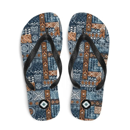 Pacific Islands Tapa Cloth Flip Flops - The Global Wanderer