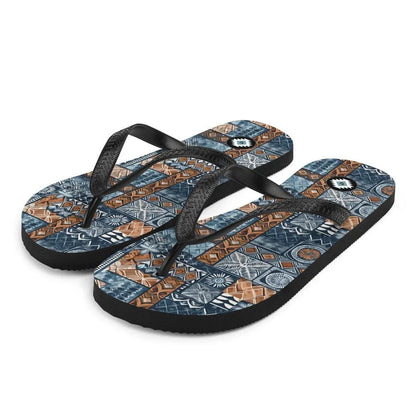 Pacific Islands Tapa Cloth Flip Flops - The Global Wanderer