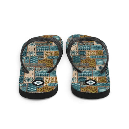 Pacific Islands Tapa Cloth Flip Flops - The Global Wanderer