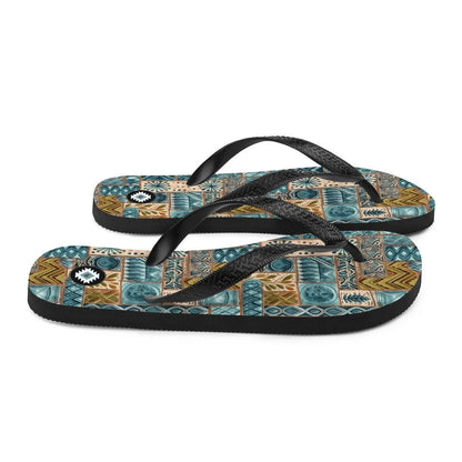 Pacific Islands Tapa Cloth Flip Flops - The Global Wanderer