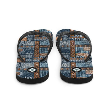 Pacific Islands Tapa Cloth Flip Flops - The Global Wanderer