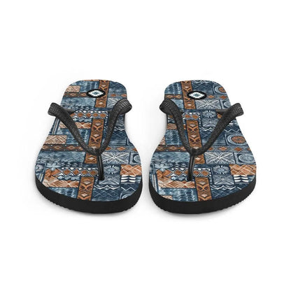 Pacific Islands Tapa Cloth Flip Flops - The Global Wanderer