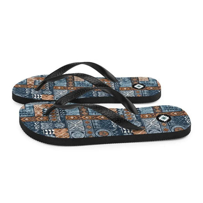 Pacific Islands Tapa Cloth Flip Flops - The Global Wanderer