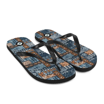 Pacific Islands Tapa Cloth Flip Flops - The Global Wanderer