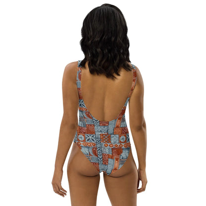 Pacific Islands Tapa Cloth One-Piece Swimsuit - The Global Wanderer