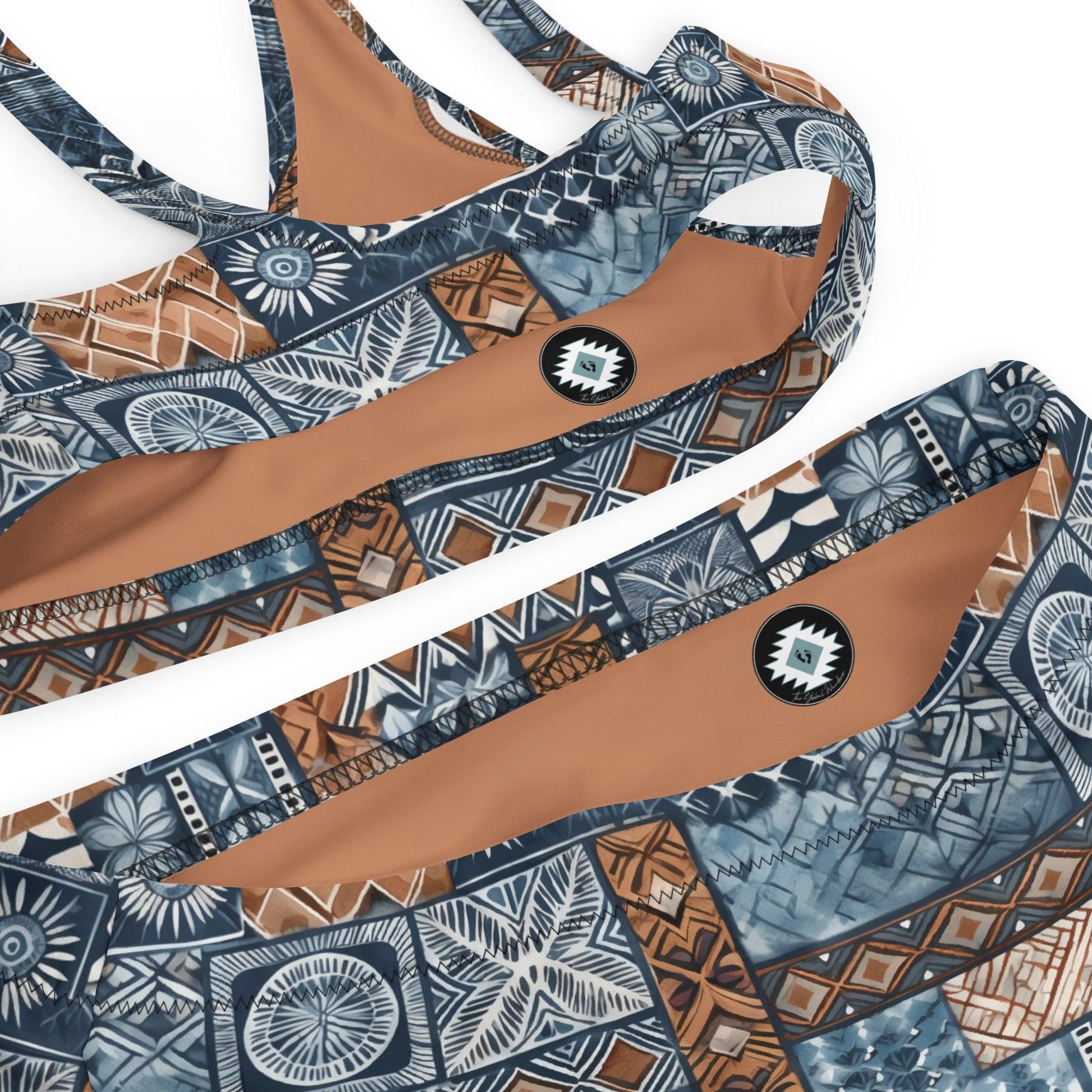 Pacific Islands Tapa Cloth Recycled High-Waisted Bikini - The Global Wanderer