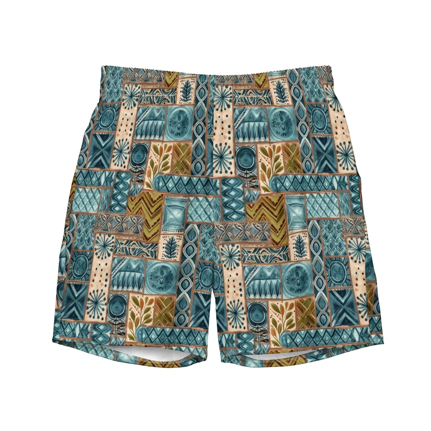 Pacific Islands Tapa Cloth Recycled Men's Swim Trunks - The Global Wanderer