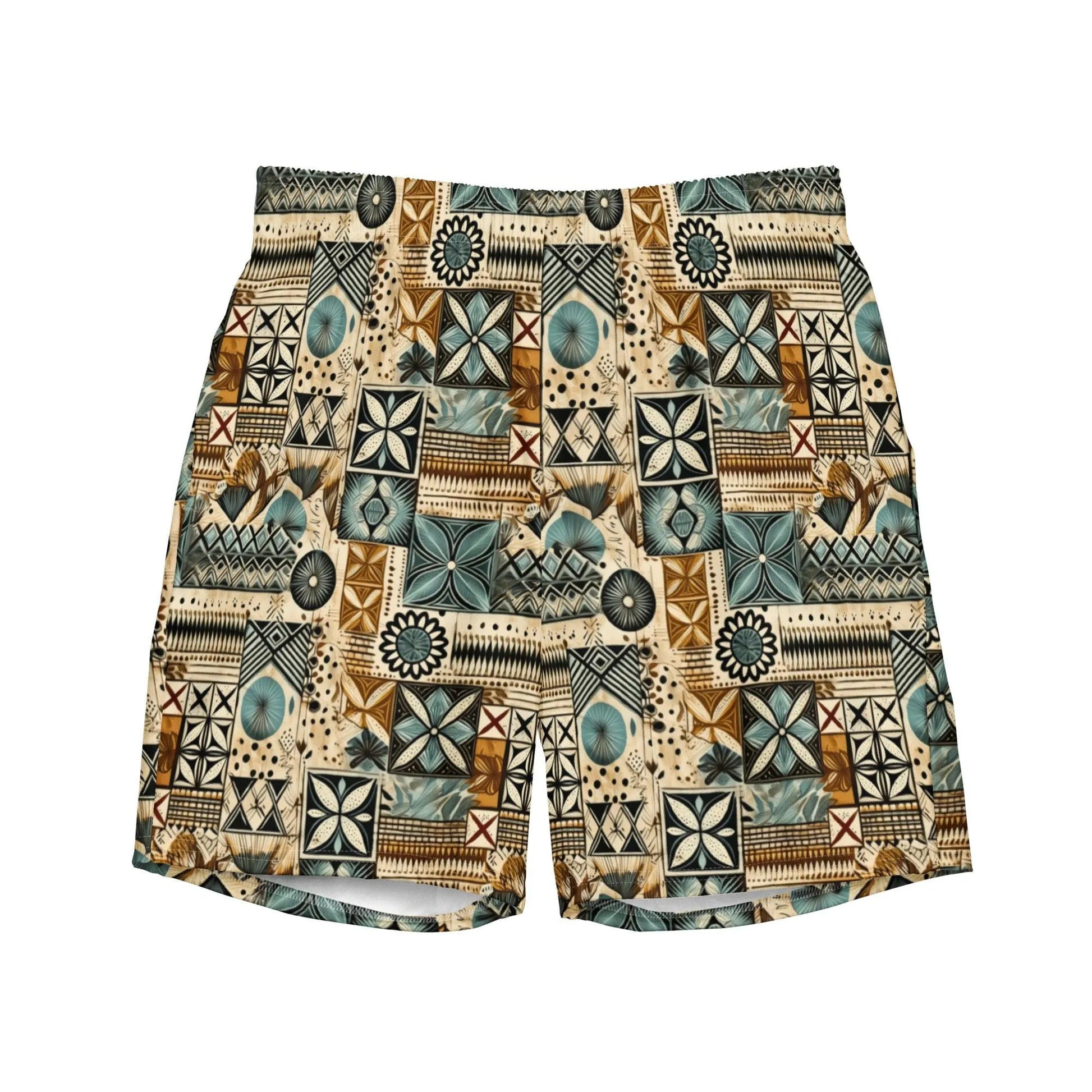 Pacific Islands Tapa Cloth Recycled Men's Swim Trunks - The Global Wanderer