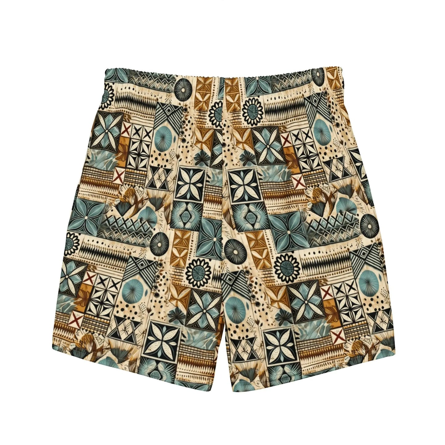 Pacific Islands Tapa Cloth Recycled Men's Swim Trunks - The Global Wanderer