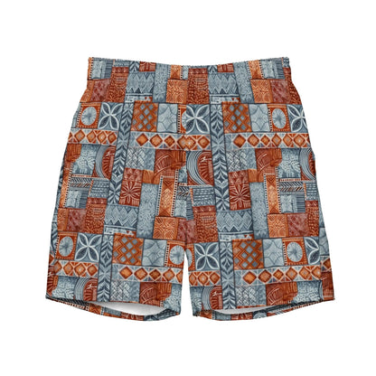 Pacific Islands Tapa Cloth Recycled Men's Swim Trunks - The Global Wanderer