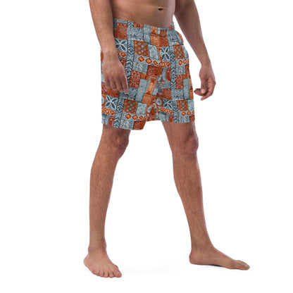 Pacific Islands Tapa Cloth Recycled Men's Swim Trunks - The Global Wanderer