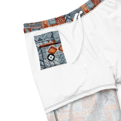 Pacific Islands Tapa Cloth Recycled Men's Swim Trunks - The Global Wanderer