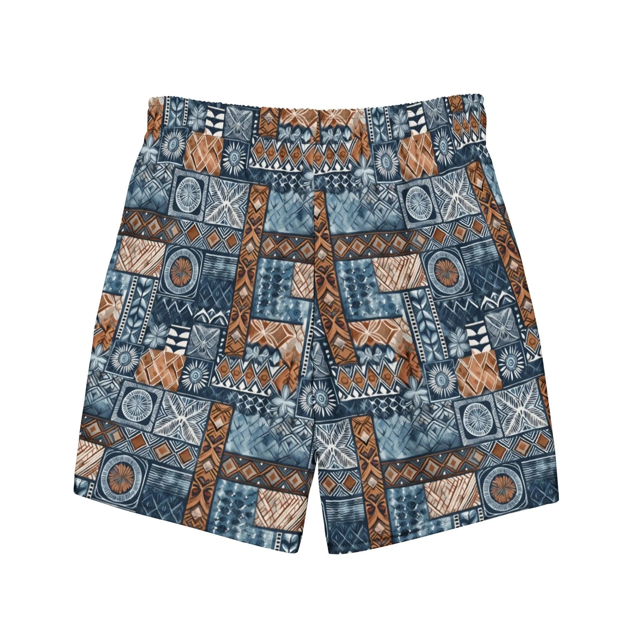 Pacific Islands Tapa Cloth Recycled Men's Swim Trunks - The Global Wanderer