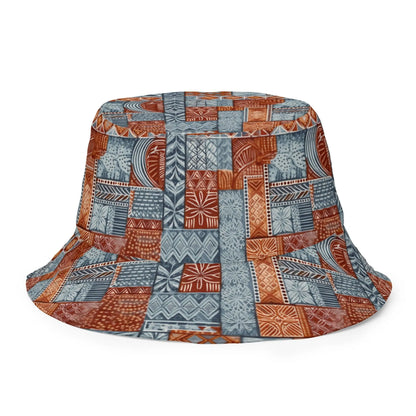 Pacific Islands Tapa Cloth Reversible Bucket Hat - The Global Wanderer