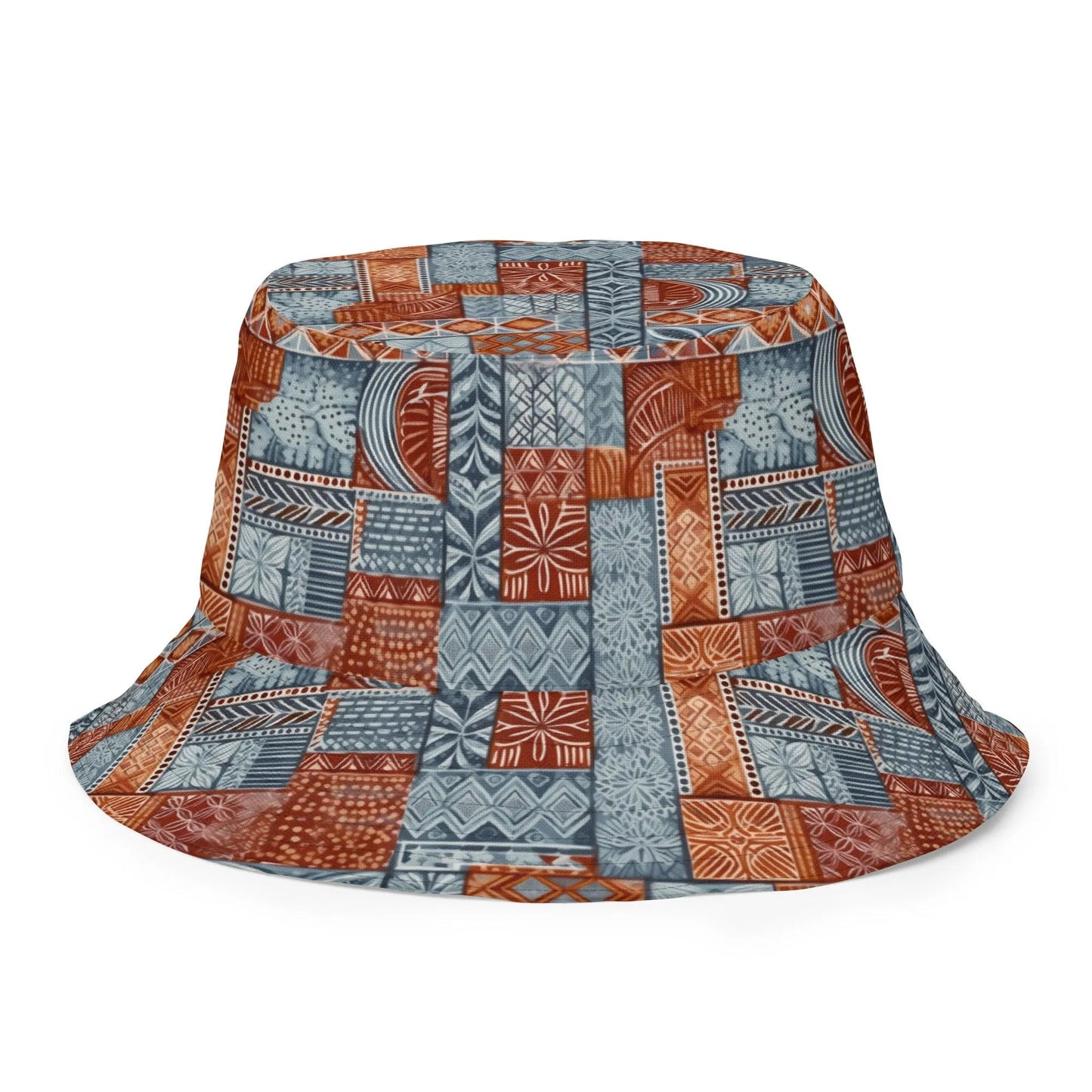 Pacific Islands Tapa Cloth Reversible Bucket Hat - The Global Wanderer