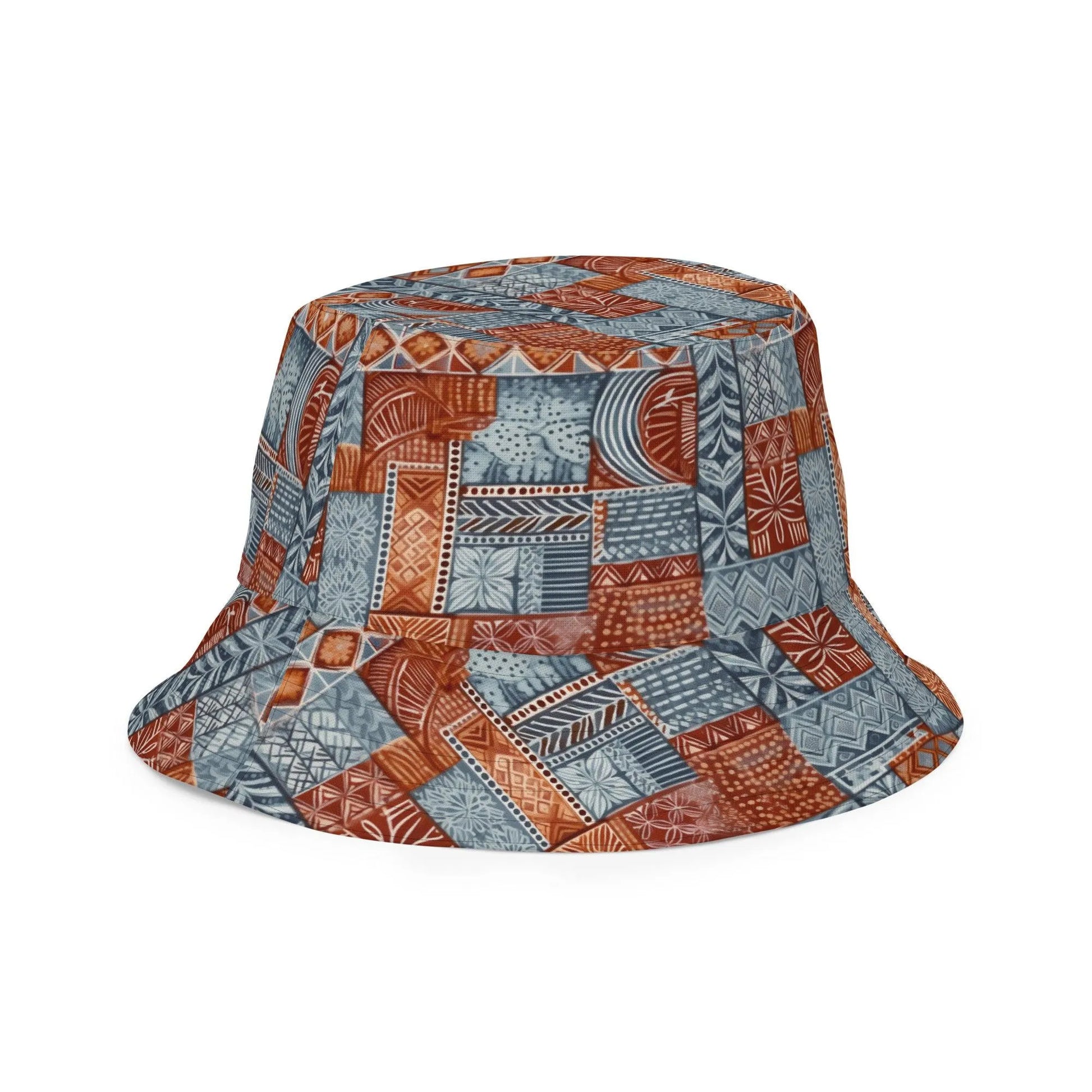 Pacific Islands Tapa Cloth Reversible Bucket Hat - The Global Wanderer