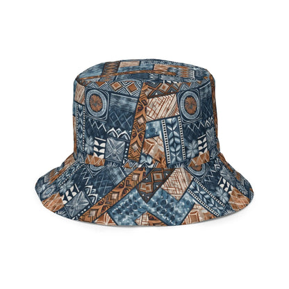 Pacific Islands Tapa Cloth Reversible Bucket Hat - The Global Wanderer