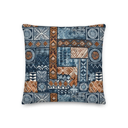 Pacific Islands Tapa Cloth Throw Pillow - The Global Wanderer