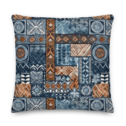 Pacific Islands Tapa Cloth Throw Pillow - The Global Wanderer