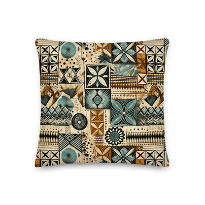 Pacific Islands Tapa Cloth Throw Pillow - The Global Wanderer