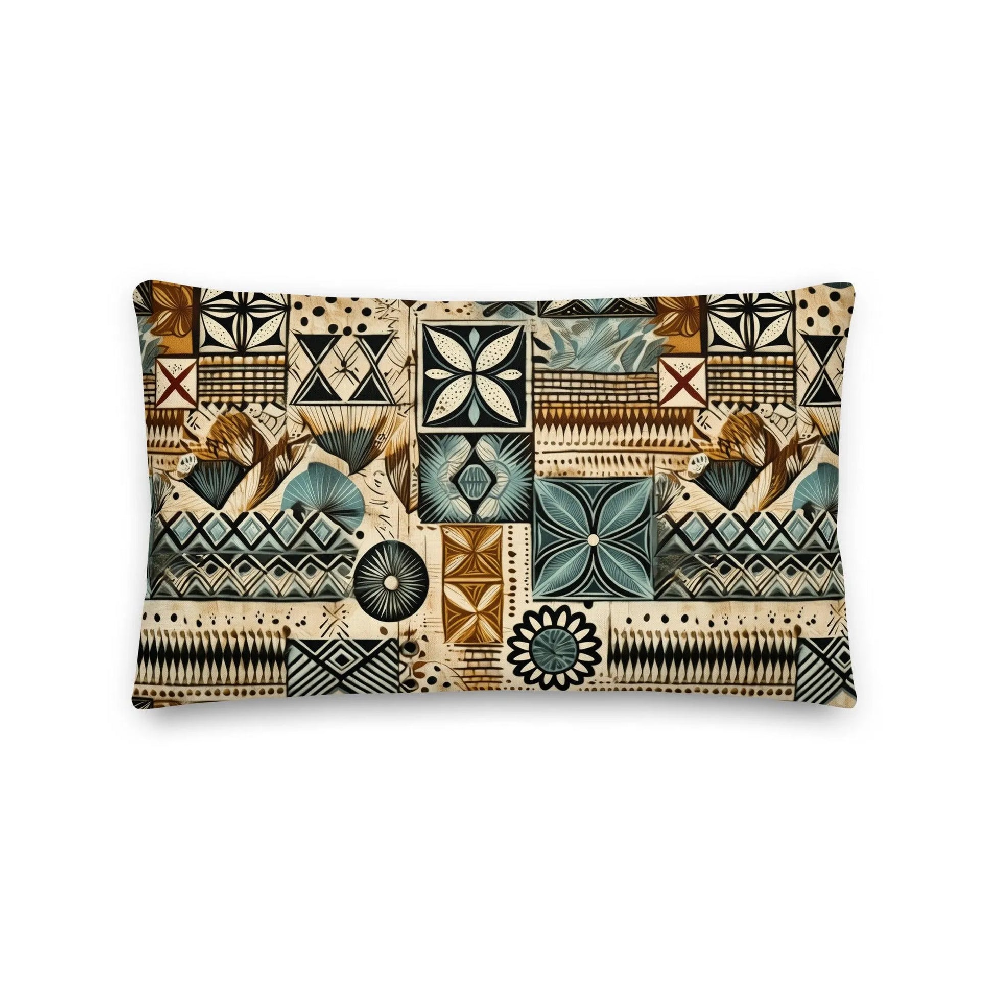 Pacific Islands Tapa Cloth Throw Pillow - The Global Wanderer