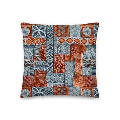 Pacific Islands Tapa Cloth Throw Pillow - The Global Wanderer