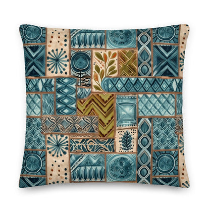 Pacific Islands Tapa Cloth Throw Pillow - The Global Wanderer