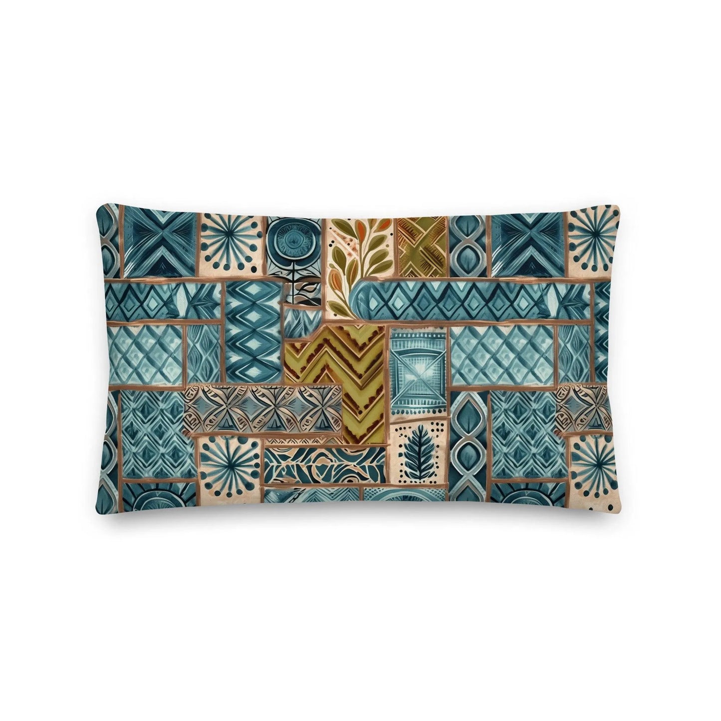 Pacific Islands Tapa Cloth Throw Pillow - The Global Wanderer