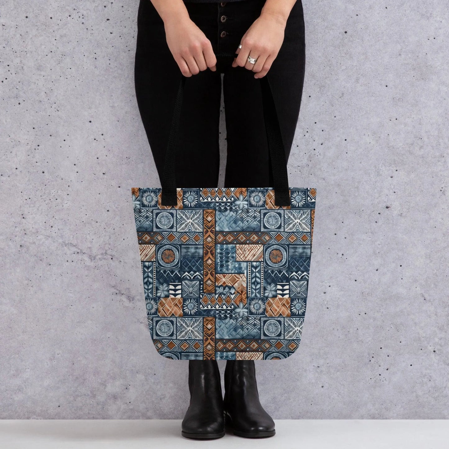 Pacific Islands Tapa Cloth Tote Bag - The Global Wanderer