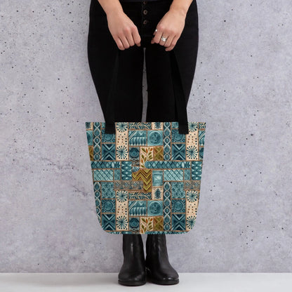 Pacific Islands Tapa Cloth Tote Bag - The Global Wanderer