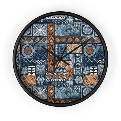 Pacific Islands Tapa Cloth Wall Clock - The Global Wanderer