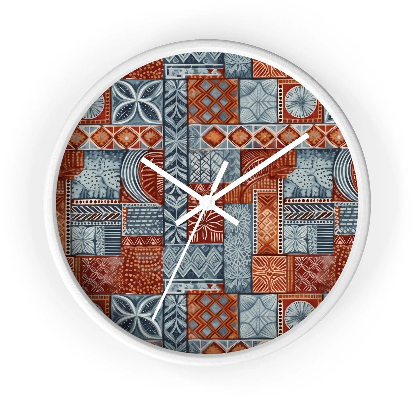 Pacific Islands Tapa Cloth Wall Clock - The Global Wanderer