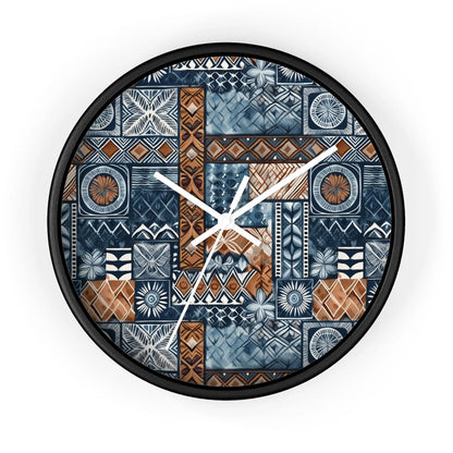 Pacific Islands Tapa Cloth Wall Clock - The Global Wanderer