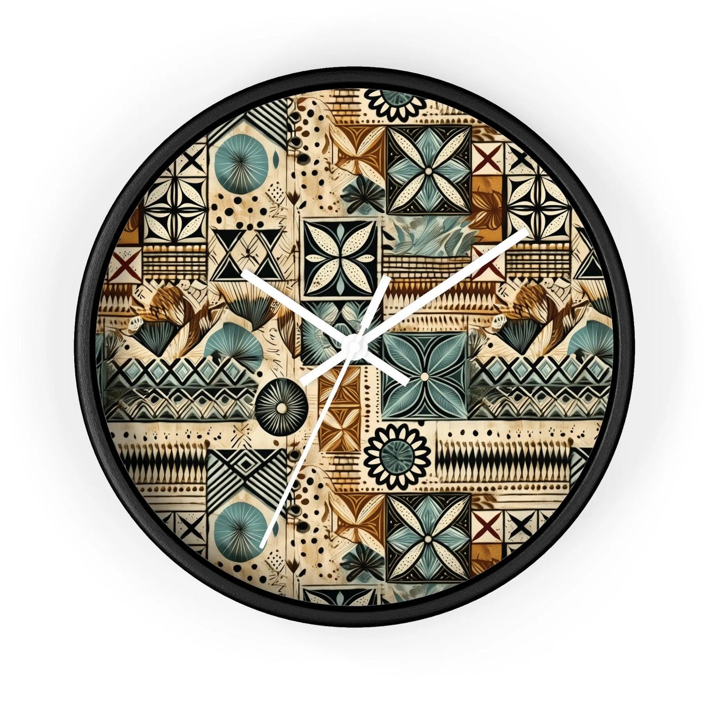 Pacific Islands Tapa Cloth Wall Clock - The Global Wanderer