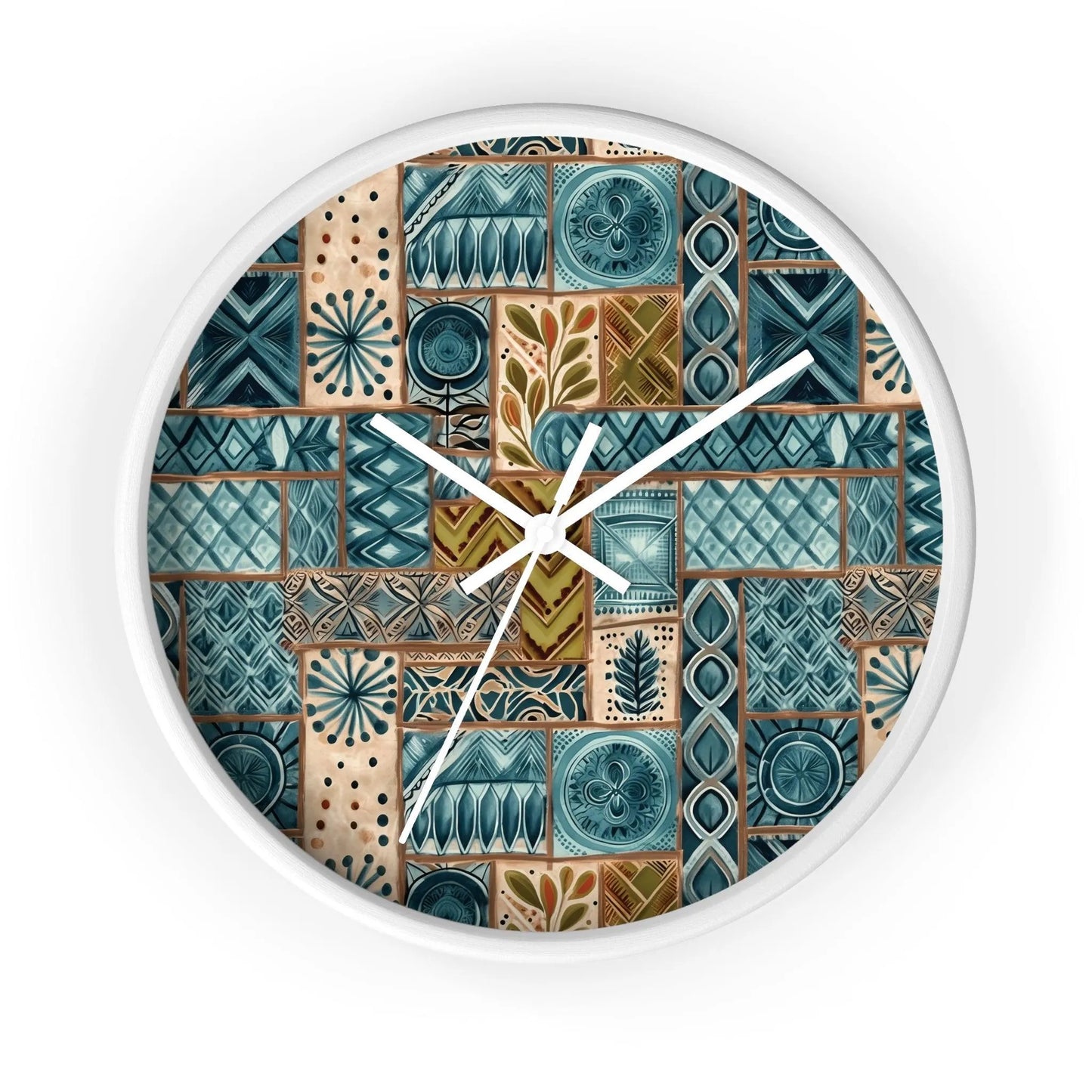 Pacific Islands Tapa Cloth Wall Clock - The Global Wanderer