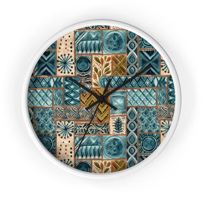 Pacific Islands Tapa Cloth Wall Clock - The Global Wanderer