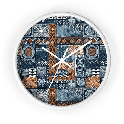 Pacific Islands Tapa Cloth Wall Clock - The Global Wanderer