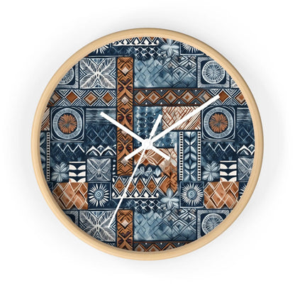 Pacific Islands Tapa Cloth Wall Clock - The Global Wanderer