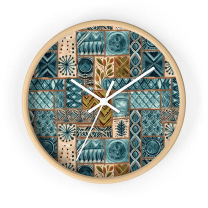 Pacific Islands Tapa Cloth Wall Clock - The Global Wanderer