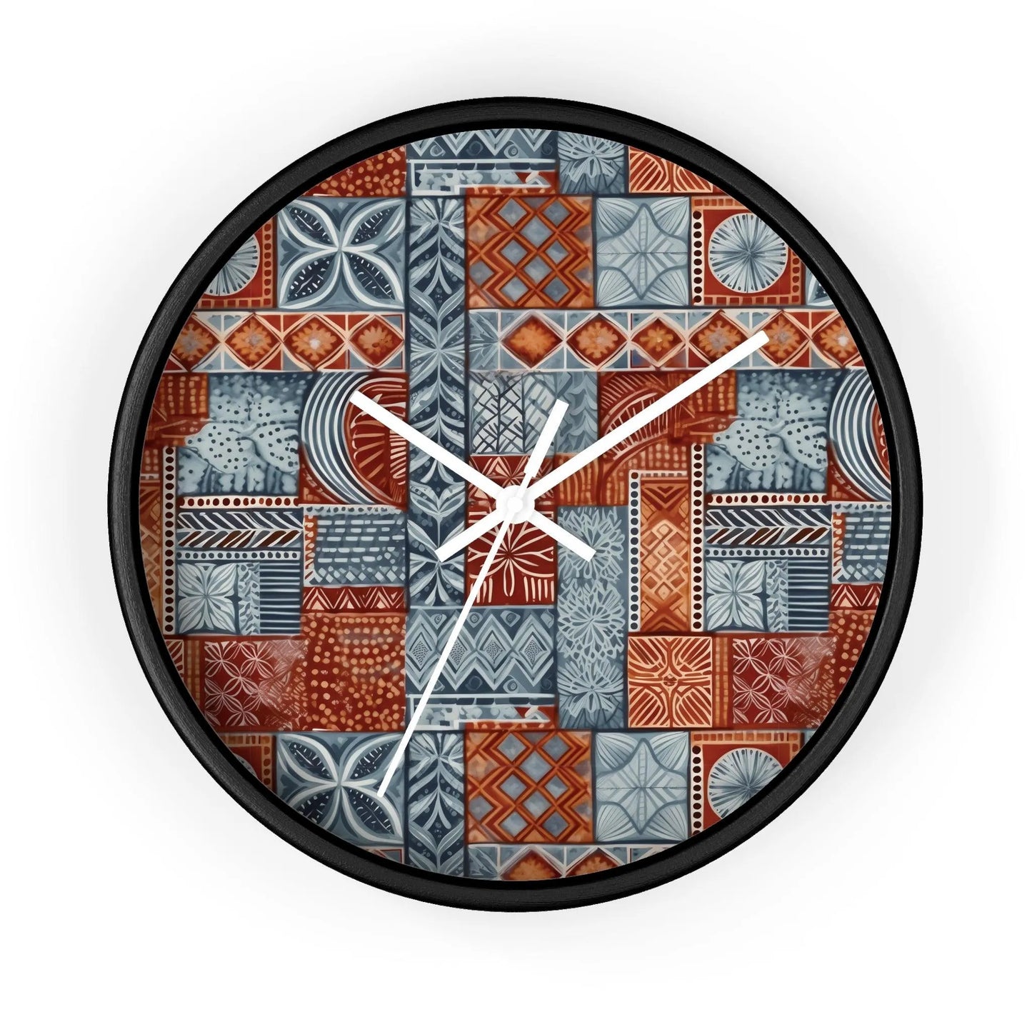 Pacific Islands Tapa Cloth Wall Clock - The Global Wanderer