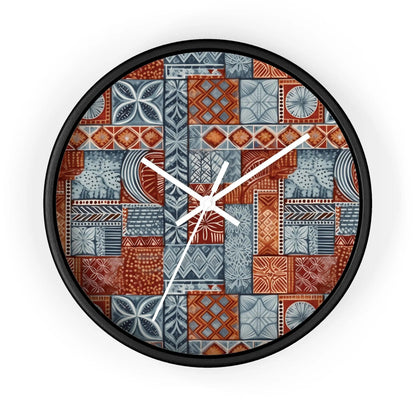 Pacific Islands Tapa Cloth Wall Clock - The Global Wanderer