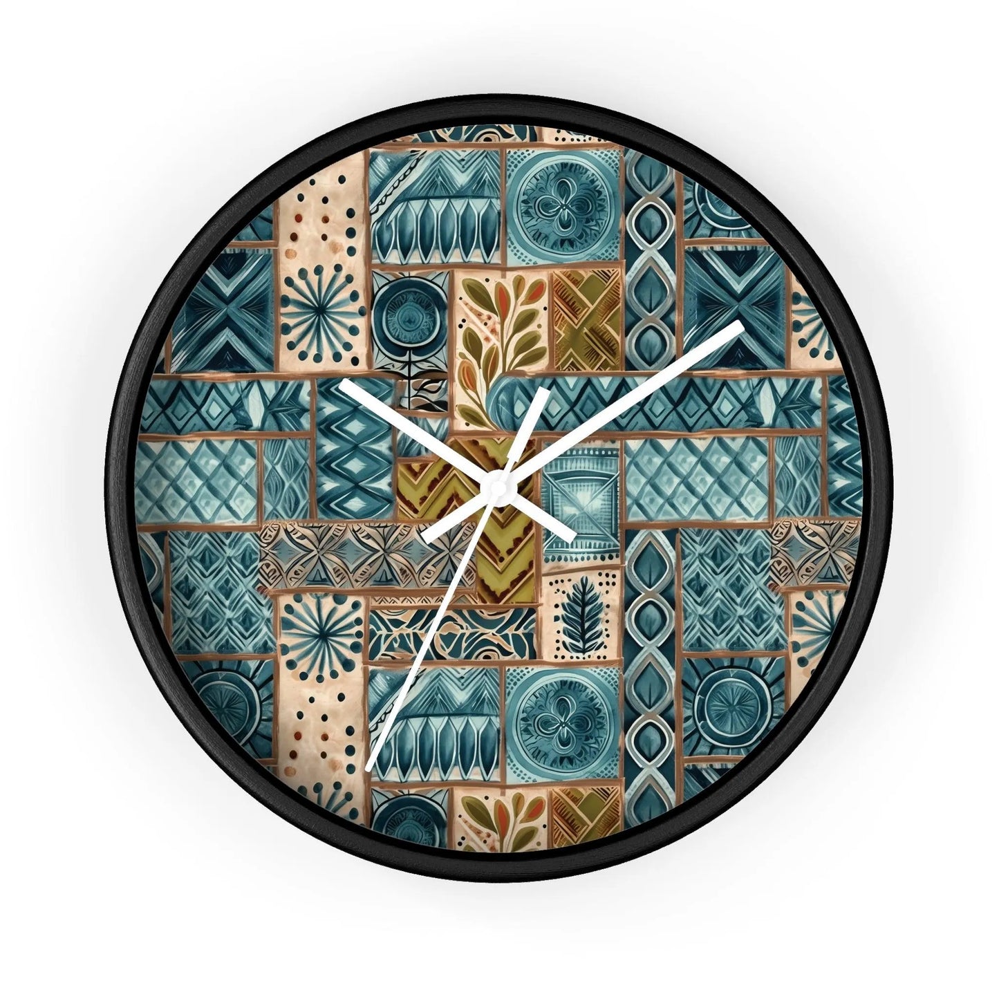 Pacific Islands Tapa Cloth Wall Clock - The Global Wanderer