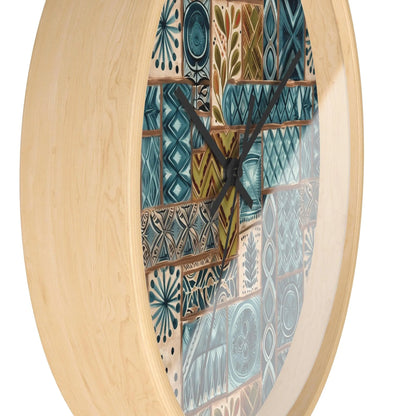 Pacific Islands Tapa Cloth Wall Clock - The Global Wanderer