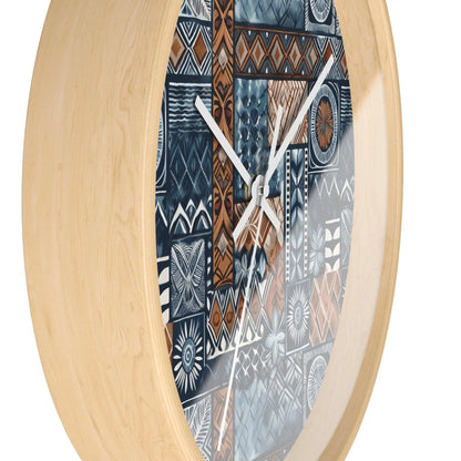 Pacific Islands Tapa Cloth Wall Clock - The Global Wanderer