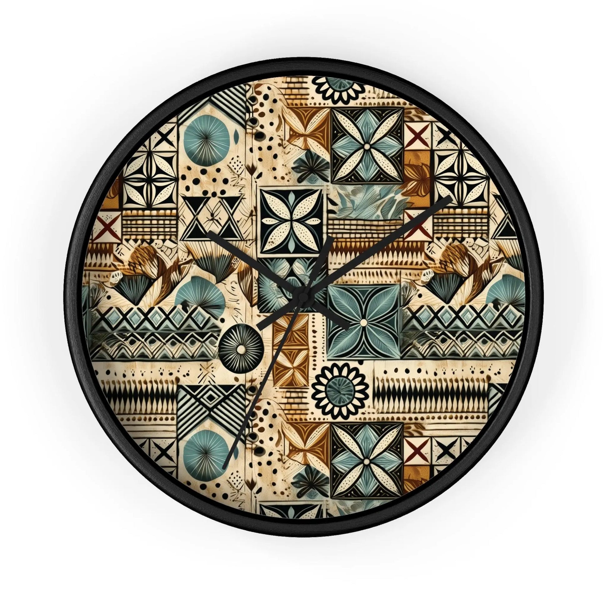 Pacific Islands Tapa Cloth Wall Clock - The Global Wanderer