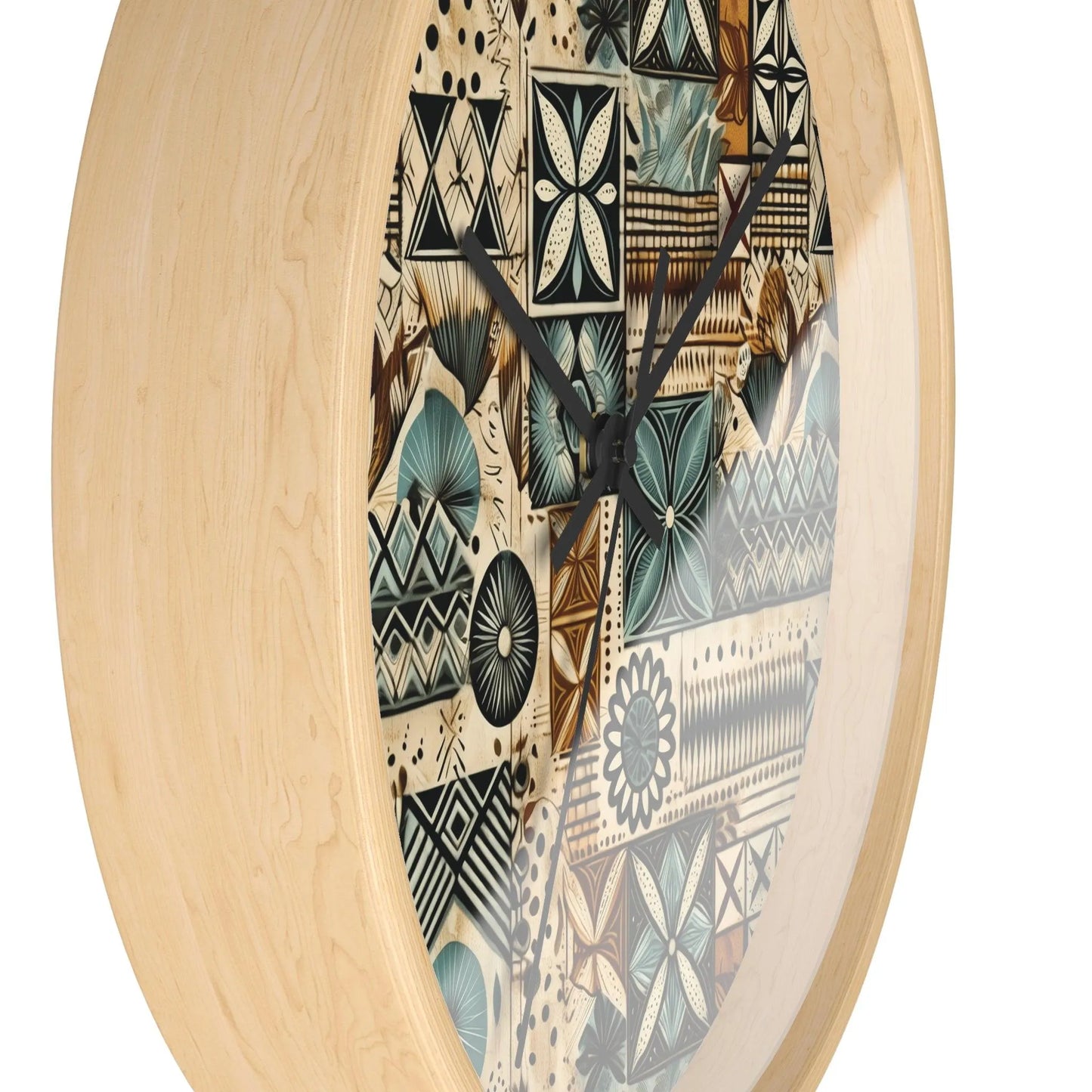 Pacific Islands Tapa Cloth Wall Clock - The Global Wanderer