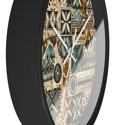 Pacific Islands Tapa Cloth Wall Clock - The Global Wanderer