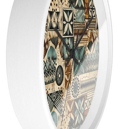 Pacific Islands Tapa Cloth Wall Clock - The Global Wanderer