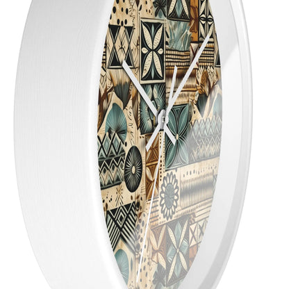 Pacific Islands Tapa Cloth Wall Clock - The Global Wanderer