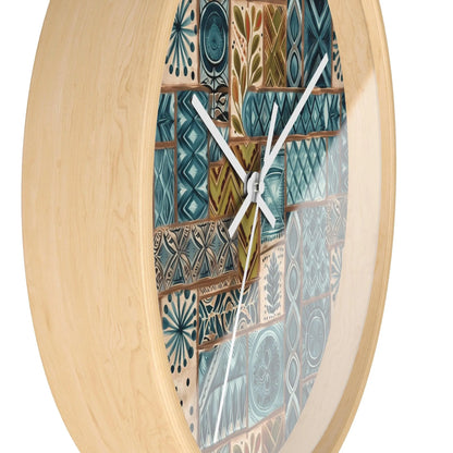 Pacific Islands Tapa Cloth Wall Clock - The Global Wanderer